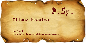 Milesz Szabina névjegykártya
