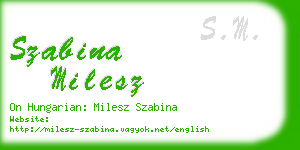 szabina milesz business card